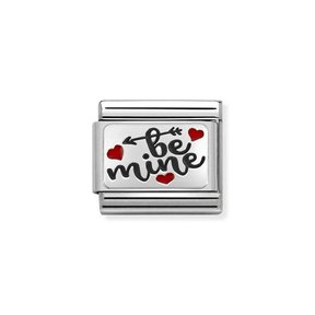 Nomination Link - 330208-52 - Classic CL OXIDIZED PLATES - Be Mine with Hearts