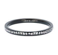 iXXXi Jewelry Vulring Zirconia Crystal 2 mm Zwart