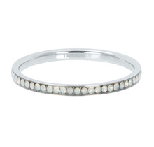 IXXXI Jewelry Vulring Zirconia White Opal 2 mm Zilverkleurig