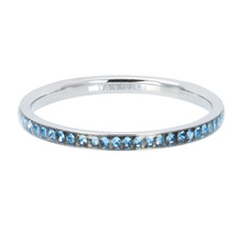 IXXXI Jewelry Vulring Zirconia Light Saphire Zilverkleurig 2 mm