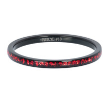 IXXXI Jewelry Vulring Zirconia Light Siam Zwart 2 mm