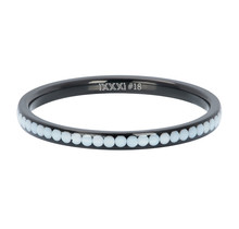 iXXXi Jewelry Vulring White Stone 2 mm Zwart