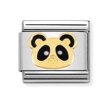 Nomination 030248/18 Earth Animals 18k Gold Panda Head