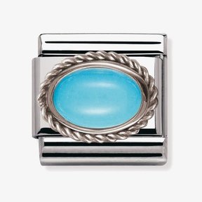 Nomination Link - 330503-06 - Classic HARD STONES - SilverTurquoise