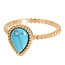 iXXXi Jewelry iXXXi Jewelry Vulring Magic Turquoise 2mm Goud