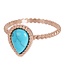 iXXXi Jewelry iXXXi Jewelry Vulring Magic Turquoise 2mm Rosé