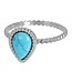 iXXXi Jewelry iXXXi Jewelry Vulring Magic Turquoise 2mm Zilver