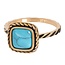 iXXXi Jewelry iXXXi Jewelry Vulring  Summer Turquoise 2mm Goudkleurig