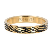 iXXXi Jewelry Vulring Zebra 4mm Goudkleurig