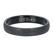 iXXXi Jewelry Vulring Sandblasted 4mm Zwart