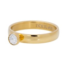 iXXXi Jewelry Vulring Zirconia 1 Stone  Cristal Goudkleurig 4mm