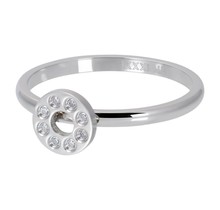 iXXXi Jewelry Vulring Flat Circles Crystal Stone 2mm Zilverkleurig