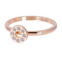 iXXXi Jewelry Vulring Flat Circles Crystal Stone 2mm Rosé