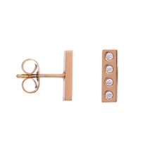 iXXXi Jewelry Ear studs Design Rectangle Rosé