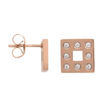 iXXXi Jewelry Ear studs Design Square Rosé