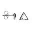 iXXXi Jewelry iXXXi Jewelry Ear studs Expression Triangle Zilverkleurig