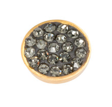 iXXXi Jewelry Top Part Black Diamond Stones Goudkleurig