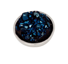 iXXXi Jewelry Top Part Drusy Dark Blue Zilverkleurig