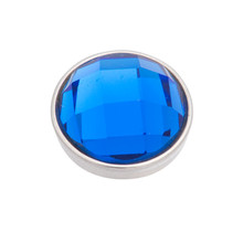 iXXXi Jewelry Top Part Facet Capri Blue Zilverkleurig