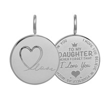 iXXXi Jewelry Pendant Daughter Love Big Zilverkleurig