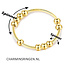 Charmin*s Charmin*s R1062 Classic Anxiety Fidget Ring 10 Balletjes Goudkleurig