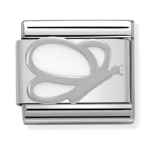Nomination - 330202-02- Link Classic SYMBOLS - White Butterfly