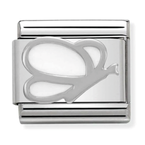 Nomination  Link - 330202-02 - Classic SYMBOLS - White Butterfly