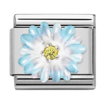 Nomination Link Light Blue Flower 330321-06