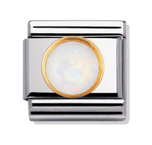 Nomination Link - 030503-07 - Classic ROUND STONES - White Opal