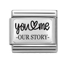 NOMINATION COMPOSABLE CLASSIC PLATE YOU AND ME STORY 330111/31