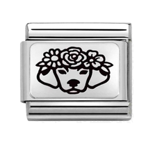 Nomination Link Dog Flowers 330111-24