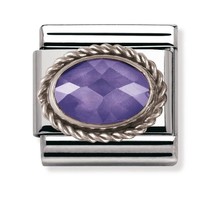 Nomination Link - 330604-001 - Classic FACETED CZ - Purple
