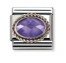 Nomination Link 330604/001 Faceted CZ Purple