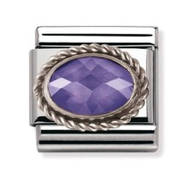 Nomination Link - 330604-001 - Classic FACETED CZ - Purple