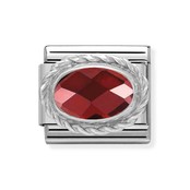 Nomination Link - 330604-005 - Classic FACETED CZ - Red