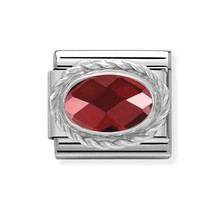 Nomination Link - 330604-005 - Classic FACETED CZ - Red
