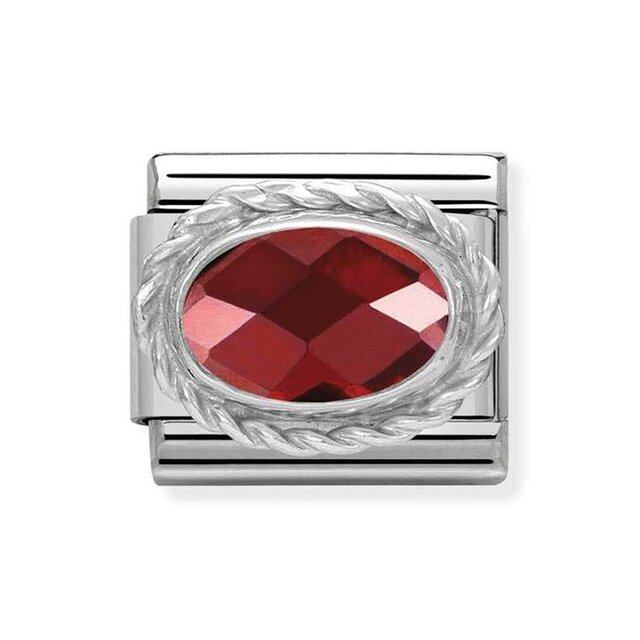 Nomination Link - 330604-005 - Classic FACETED CZ - Red