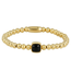 My Bendel Goudkleurige Armband Met Zwarte Onyx Edelsteen