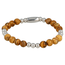 My Bendel Elastische Picture Jasper Armband Zilverkleurig