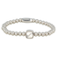 My Bendel Zilverkleurige Armband Met Witte Howlite Edelsteen