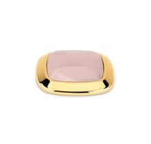 Melano Kosmic Gem Square Steen Light Rose Quartz 22mm Goudkleurig