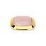 Melano Melano Kosmic Gem Square Steen Light Rose Quartz 28mm Goudkleurig