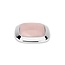 Melano Melano Kosmic Gem Square Steen Light Rose Quartz 28mm Zilverkleurig