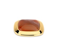 Melano Kosmic Gem Square Steen Striped Agate 22mm Goudkleurig