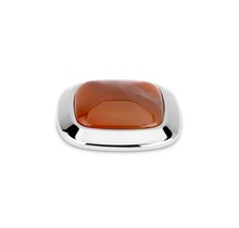 Melano Kosmic Gem Square Steen Striped Agate 28mm Zilverkleurig