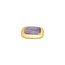 Melano Melano Kosmic Gem Square Steentje Amethyst 22mm Goudkleurig