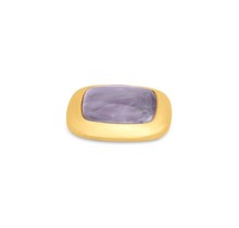 Melano Kosmic Gem Square Steentje Amethyst 28mm Goudkleurig