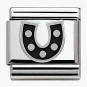 Nomination Link - 330202-08 - Classic SYMBOLS - Black Horseshoe