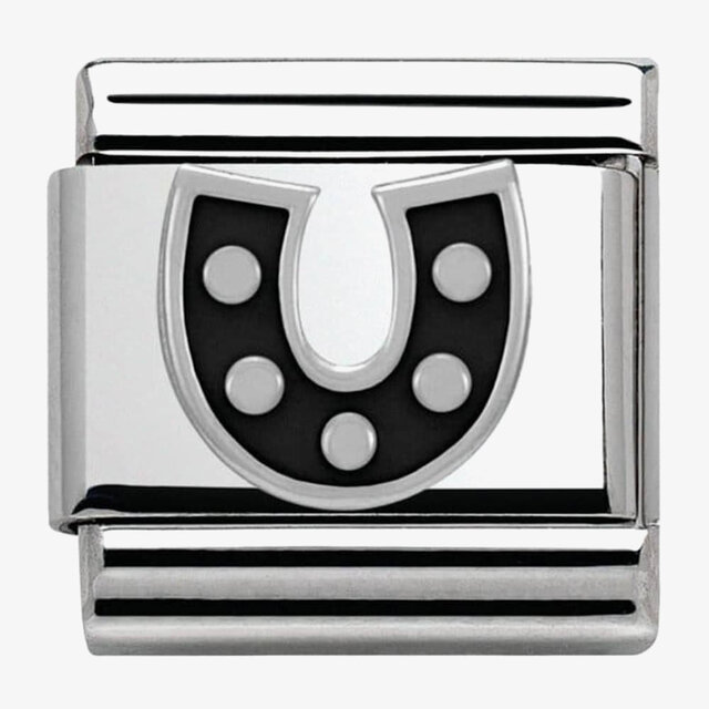 Nomination Link - 330202-08 - Classic SYMBOLS - Black Horseshoe