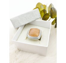 Melano Samengestelde Ring Kosmic Kate Rhodochrosite Silver